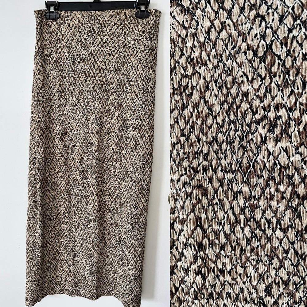 Vintage cheetah straight maxi skirt.